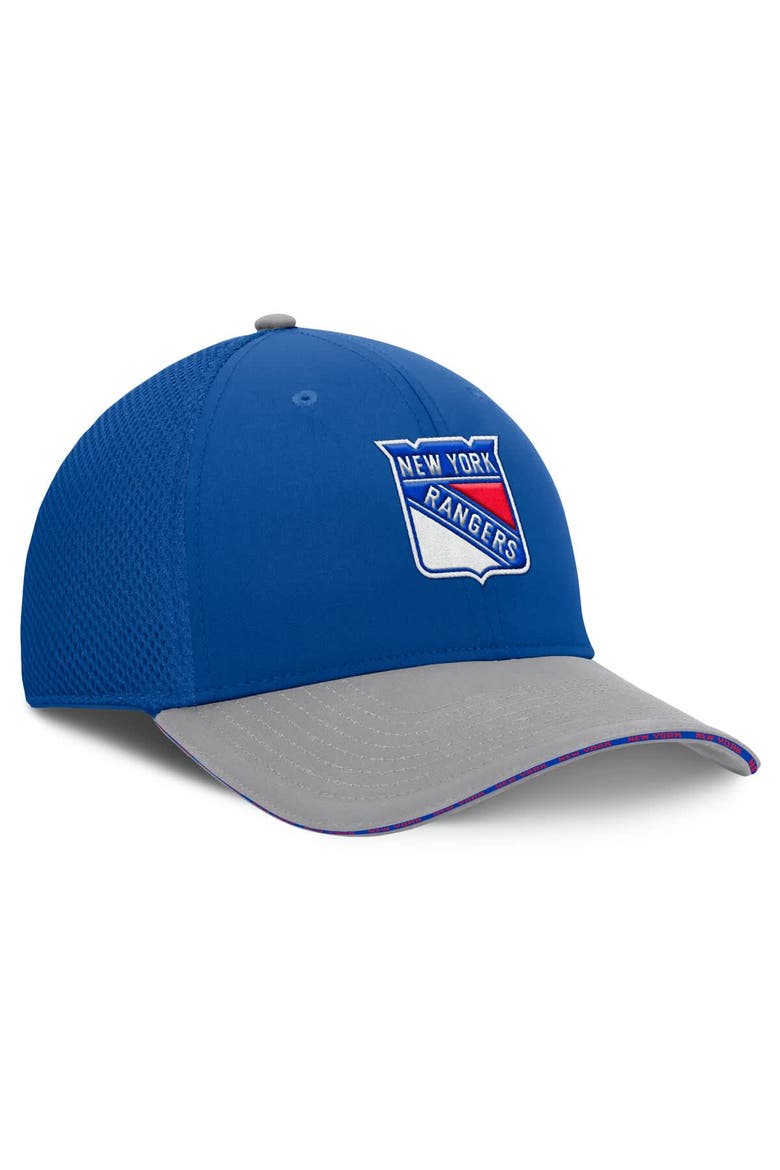 Men's Fanatics Blue New York Rangers Fundamentals Span Flex Hat, Alternate, color, Blue