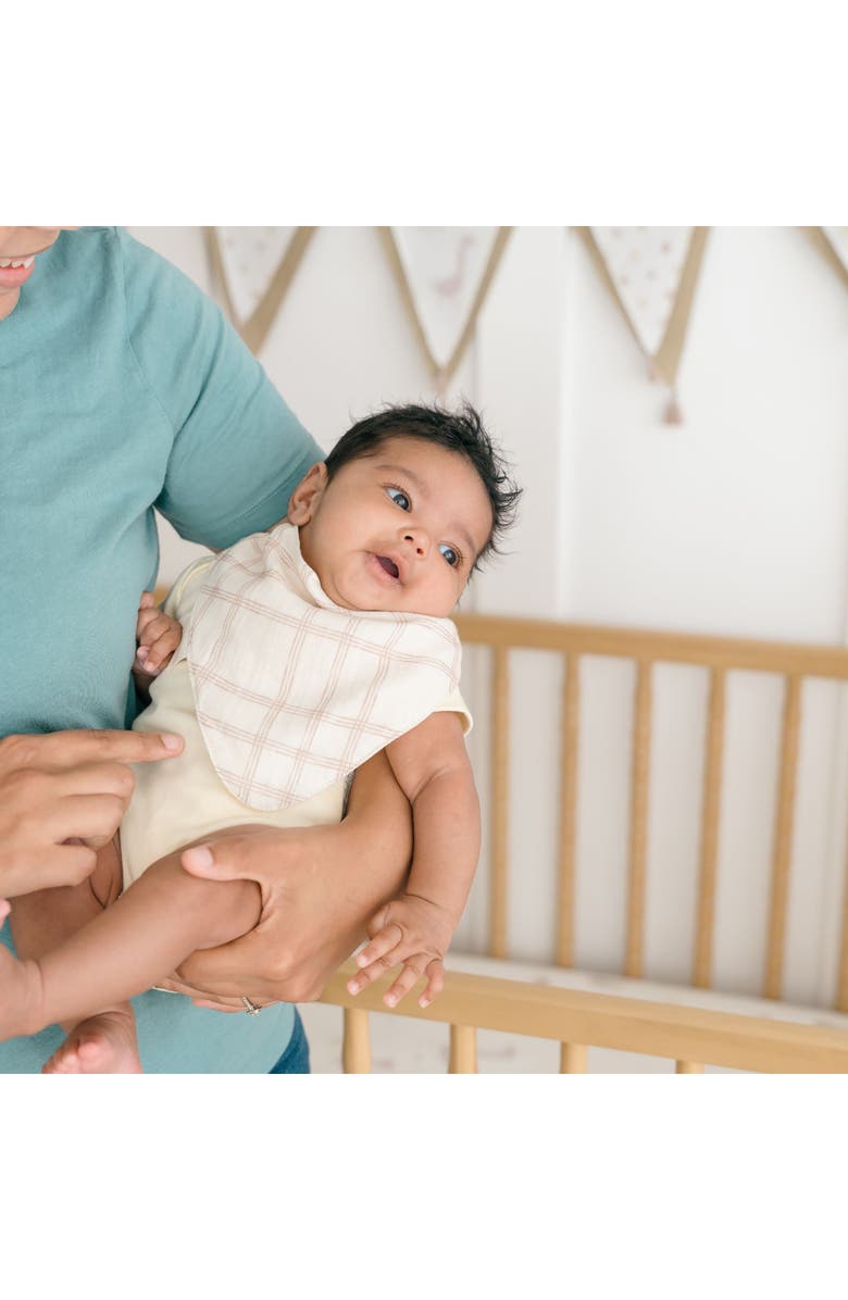 CRANE BABY Goose Assorted 3-Pack Cotton Bibs Set, Alternate, color, Beige