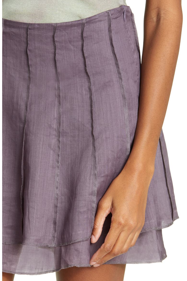 Juju Pleated Layered Skirt, Alternate, color, DARK LILAC