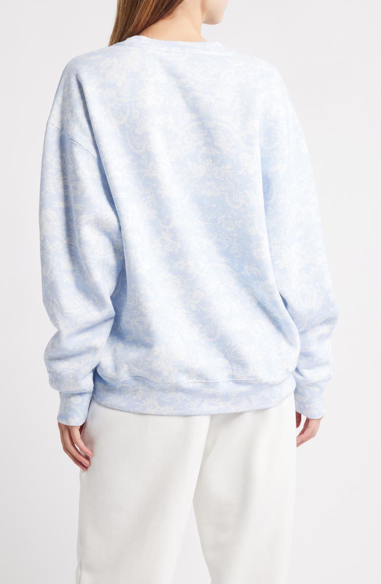 LoveShackFancy Palo Cotton Blend Sweatshirt, Alternate, color, Blue Cove