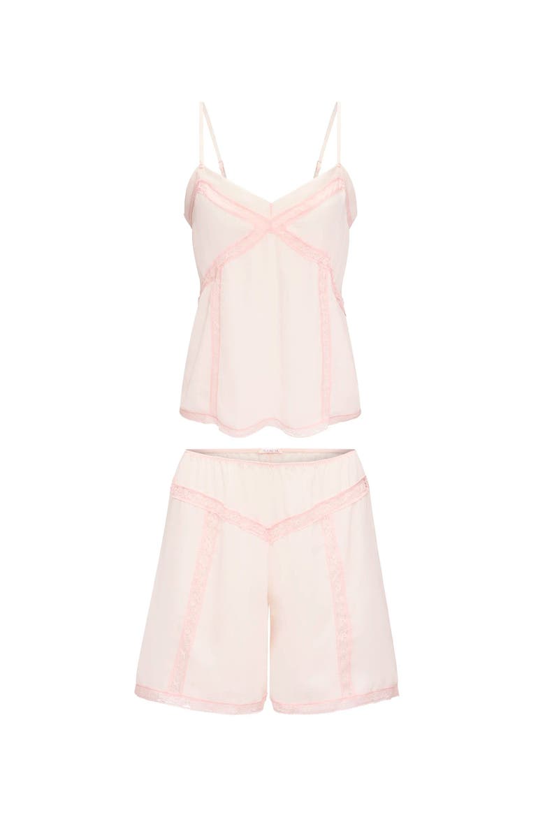 Aniella Cami & Shorts Pajama Set, Alternate, color, Light pink