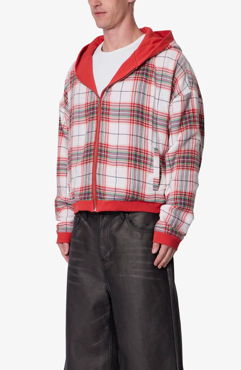 mnml Reversible Flannel Zip Hoodie, Alternate, color,