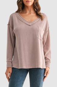 Lush Rib Knit Pocket Sweater