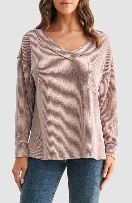 Lush Rib Knit Pocket Sweater