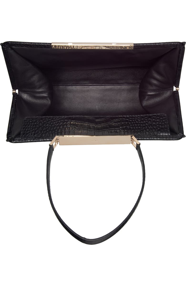 TOM FORD Patrick Croc Embossed Shoulder Bag, Alternate, color, Black