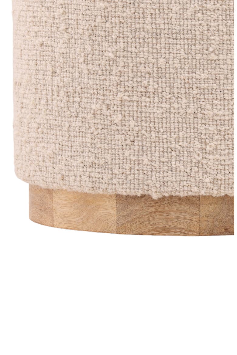 Gia Handwoven Wool Accent Stool, Alternate, color, Natural