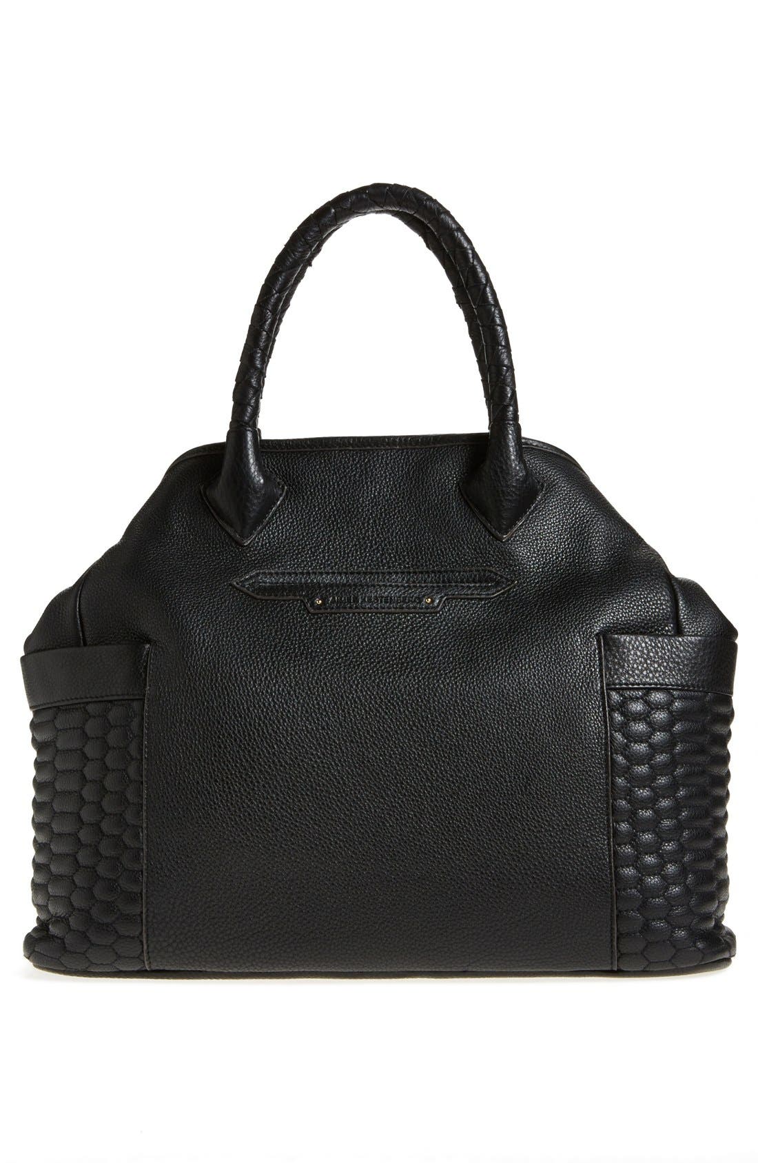 Kestenberg 'Maria' Convertible Shoulder Tote, Alternate, color, BLACK
