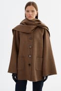 LAMARQUE ANCA | Wool Scarf Jacket
