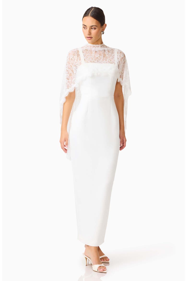Elly Lace Cape, Alternate, color, WHITE