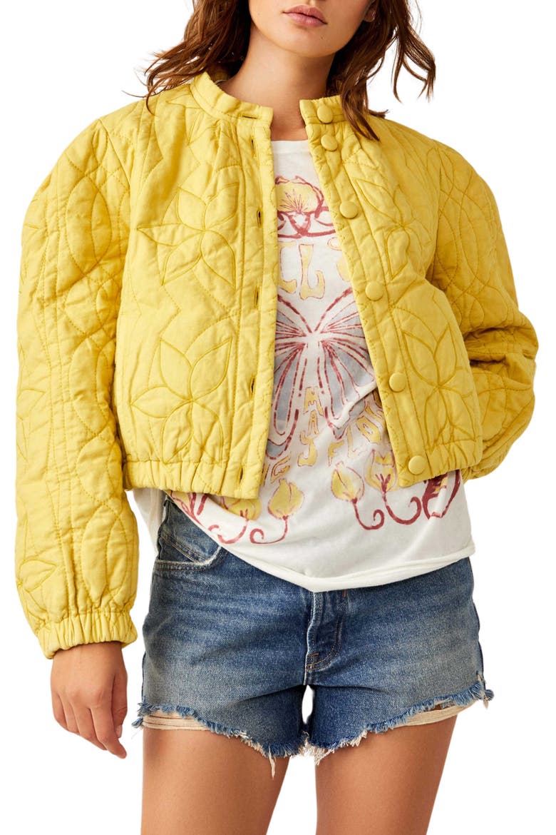 Quinn Quilted Jacket, Main, color, CITRONELLE