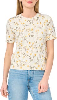 CeCe Crewneck Short Sleeve Sweater