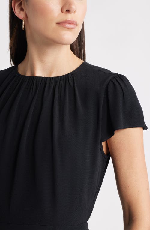 Caslonr Caslon(r) Flutter Sleeve Ruffle Maxi Dress In Black