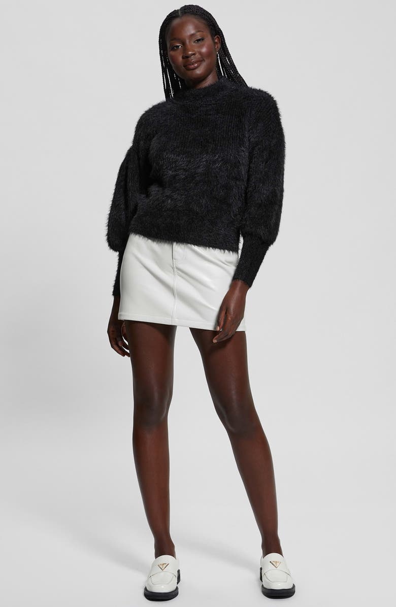 GUESS Keyla Fuzzy Bishop Sleeve Sweater, Alternate, color,