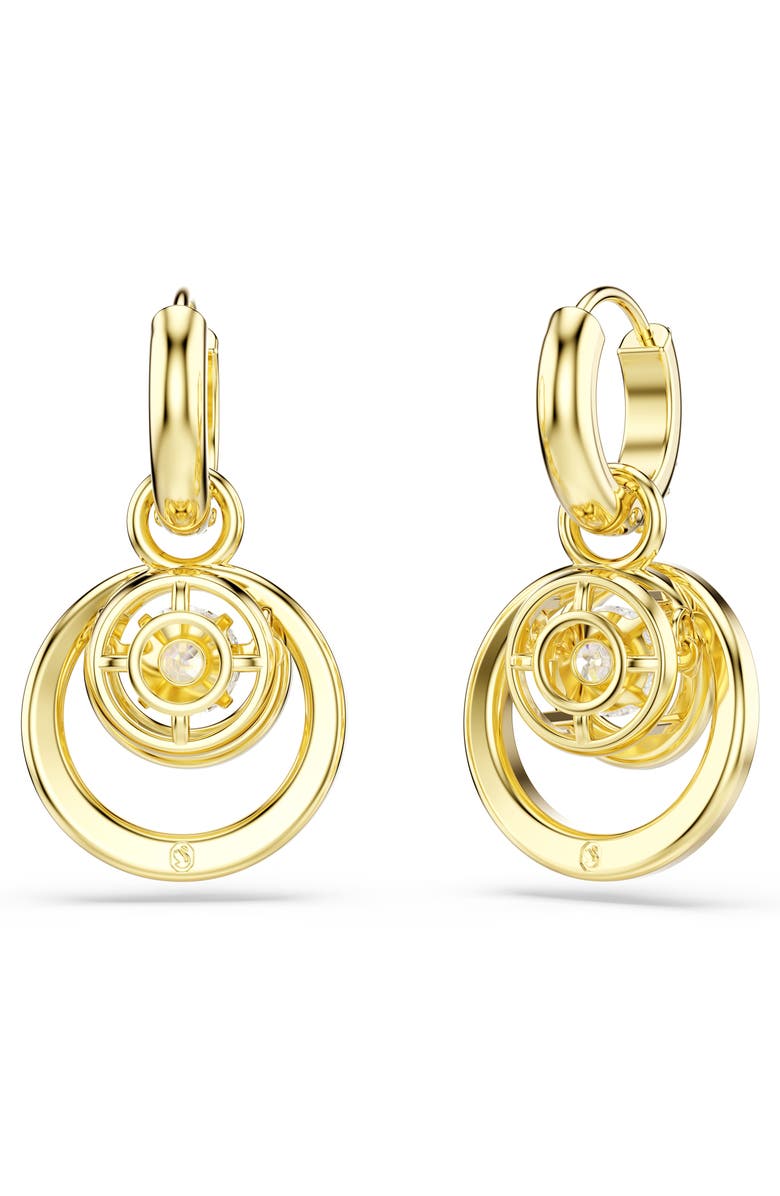 Swarovski Hyperbola Drop Earrings, Alternate, color, Gold/ White