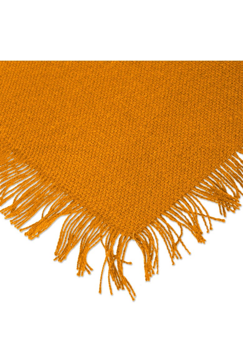 Solid Heavyweight Fringed Placemat Set/6, Alternate, color, Pumpkin Spice