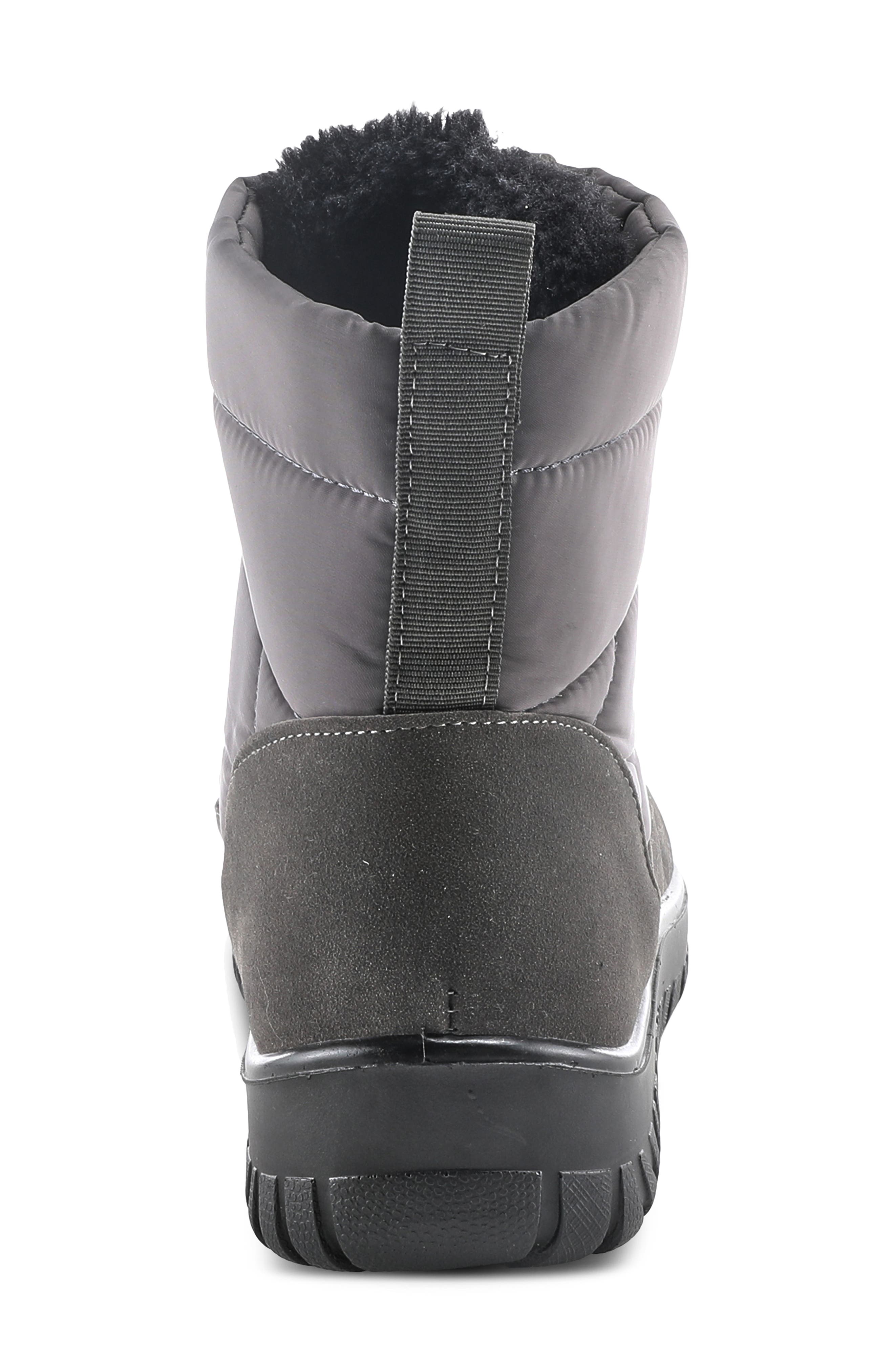 Flexus by Spring Step Lake Effect Waterproof Faux Fur Lined Quilted Snow Bootie, Alternate, color, 