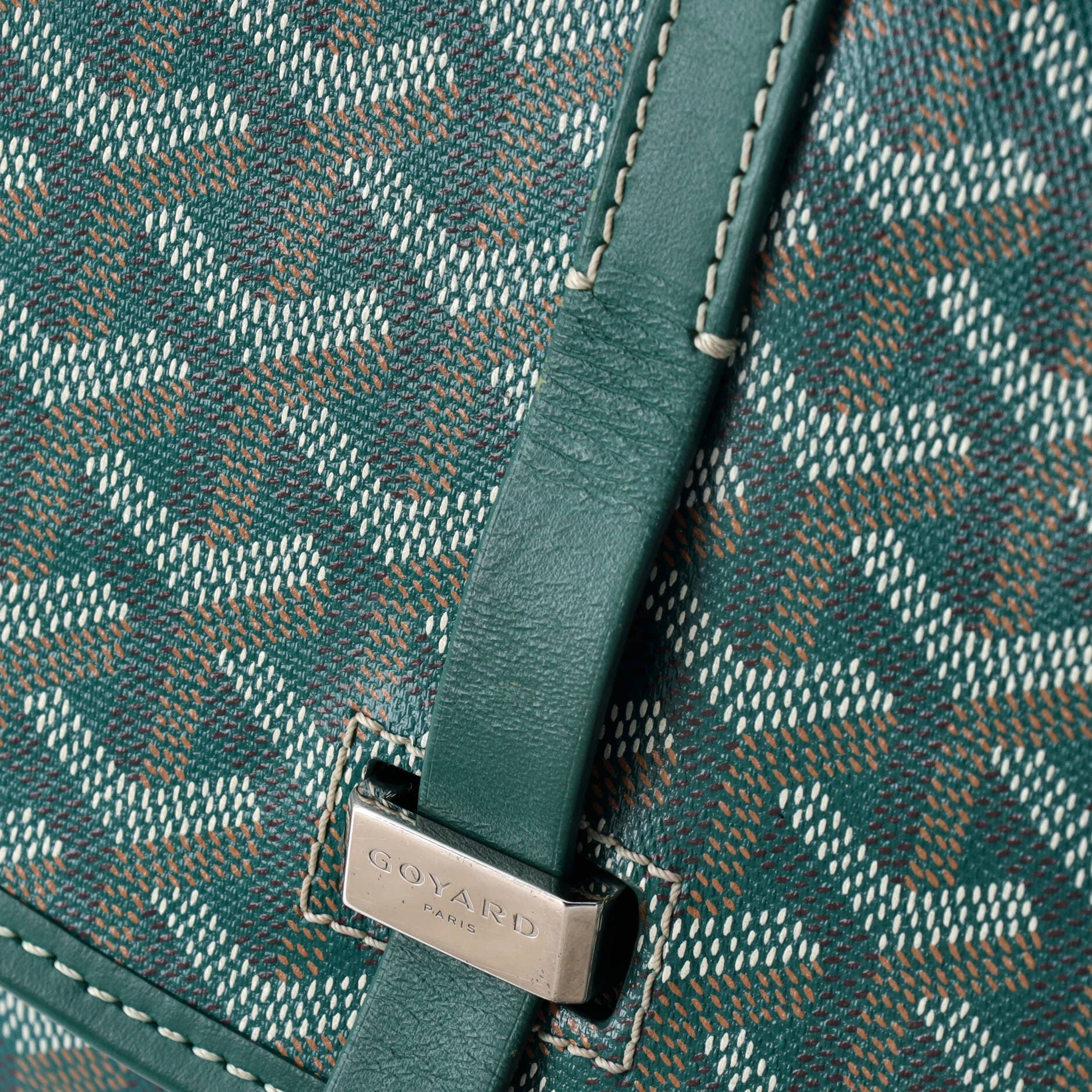 Pre-Owned Goyard Belvedere II Messenger Bag Coated Canvas PM, Alternate, color, Green