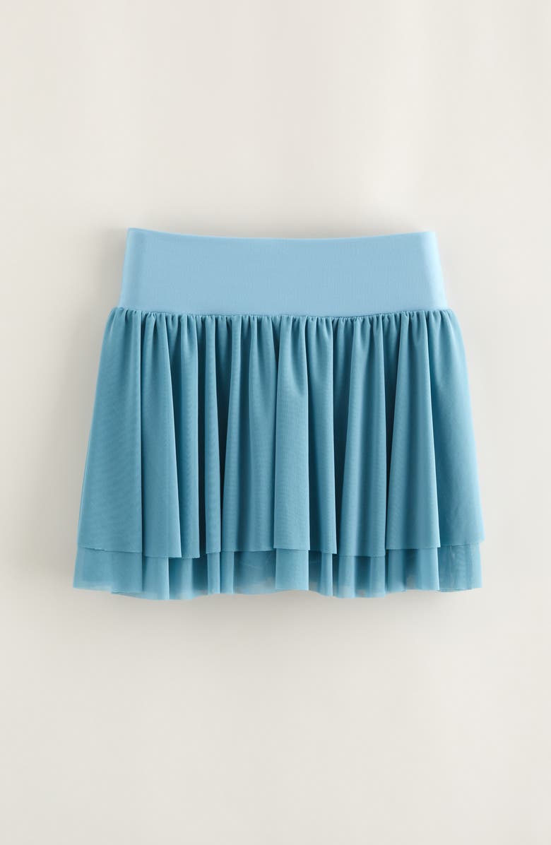 Recess Pickleball x Zella Kids' Baseline Layered Mesh Skort, Alternate, color, Blue Adriatic