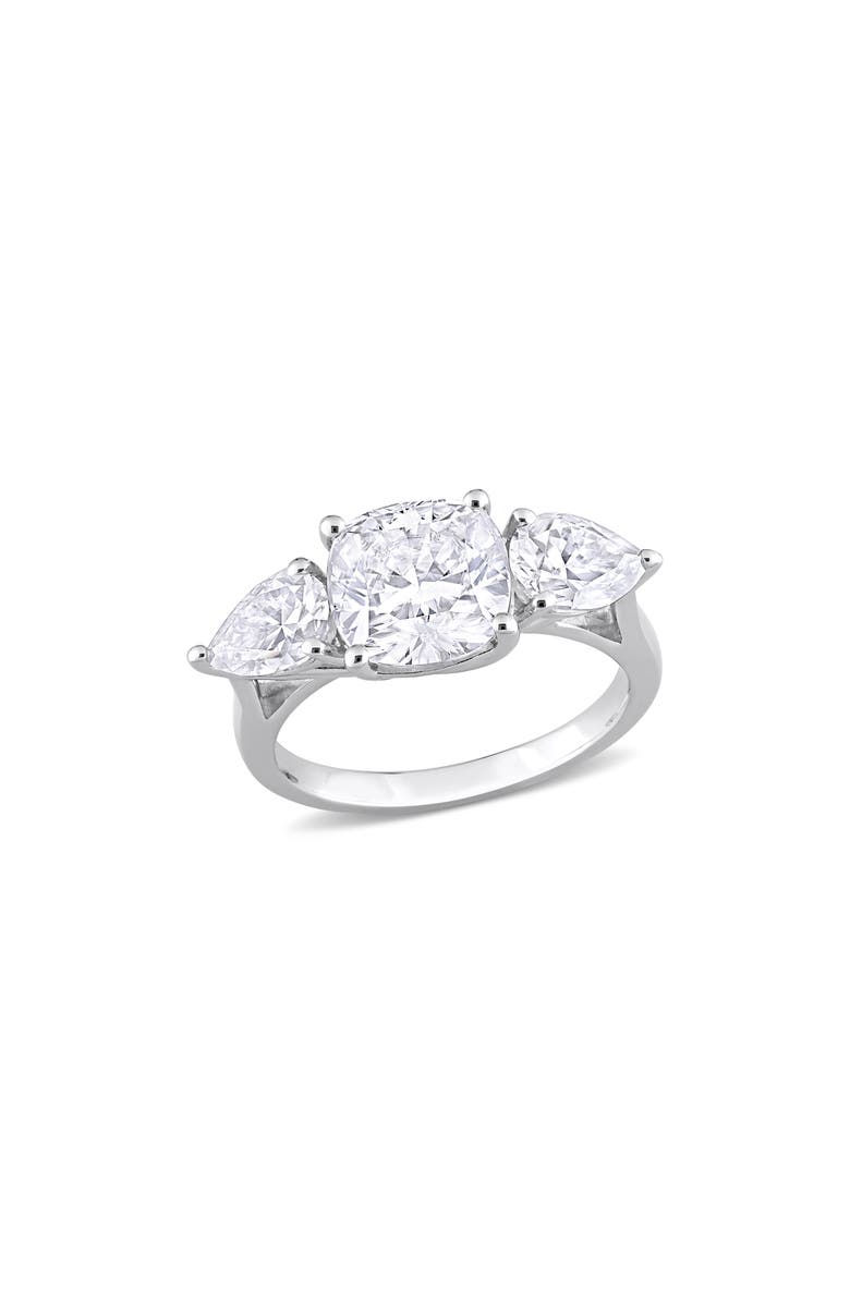 DELMAR Cushion Cut & Pear Cut Moissanite Ring, Main, color, White
