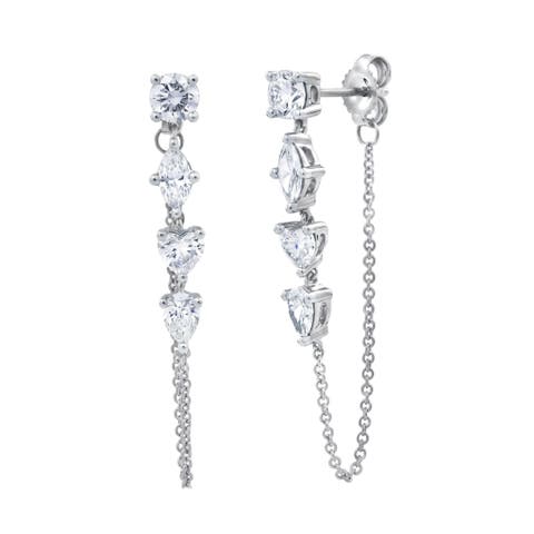 Elenya 14K Gold Lab Grown Diamond Drop Earrings - 1.5 Ct