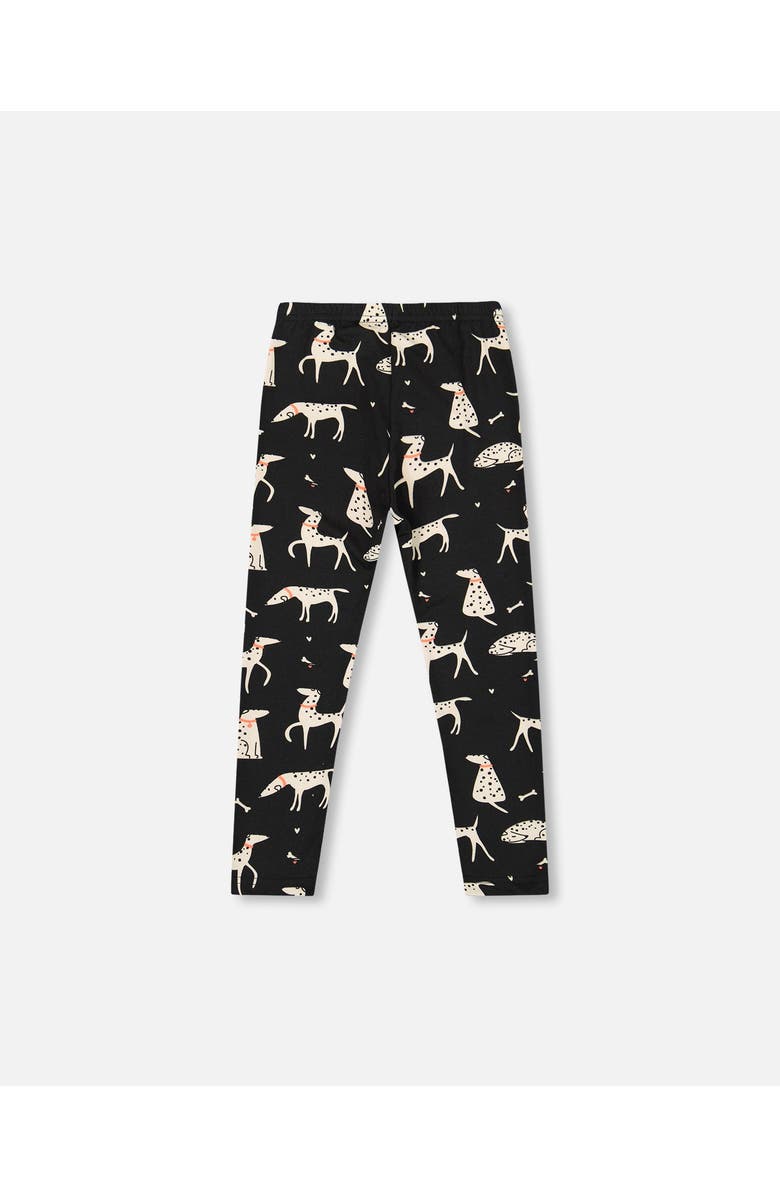 Deux par Deux Jersey Leggings with Dalmatians, Alternate, color,