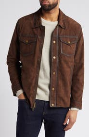 Frye Suede Trucker Jacket