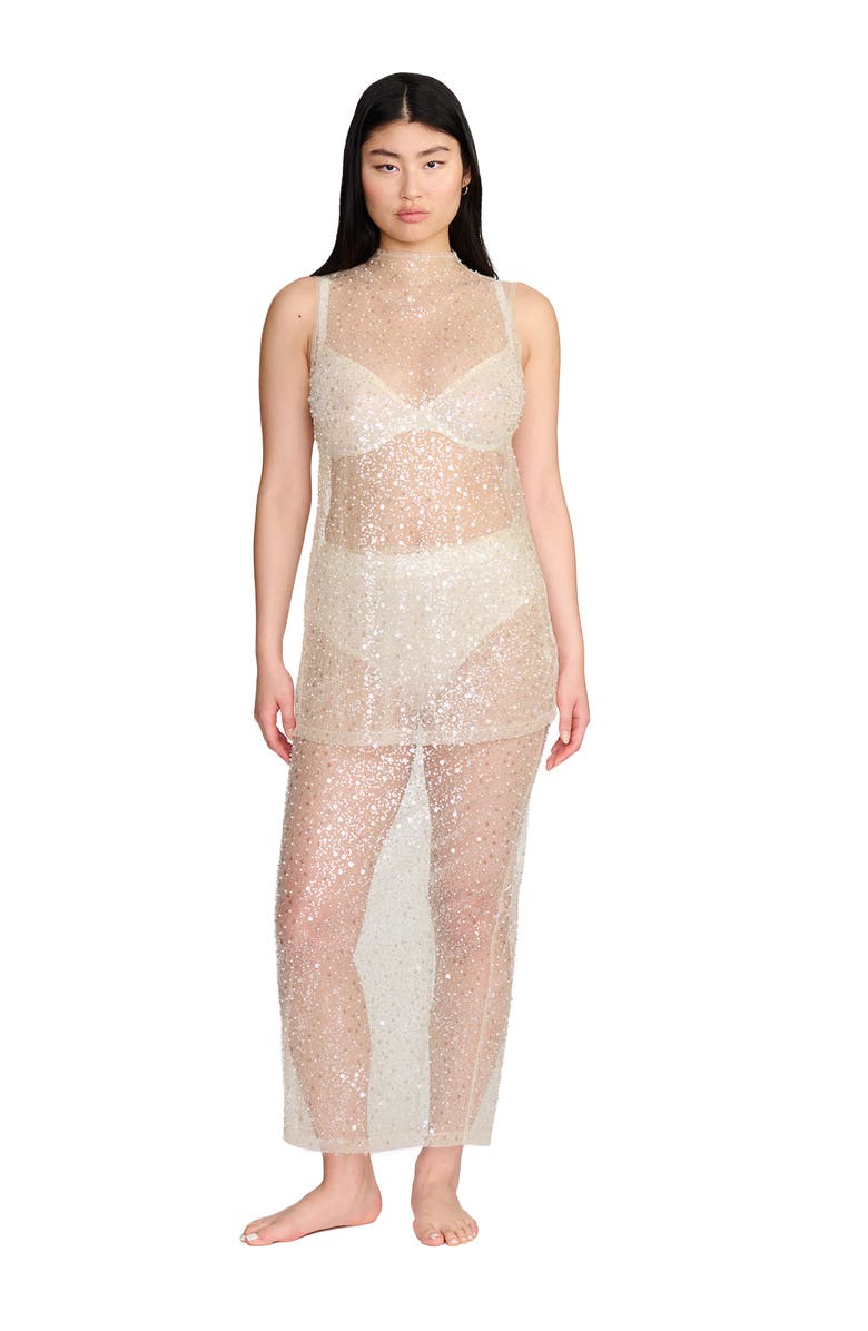 CUUP The Long Skirt- Sequin, Main, color, Pearl