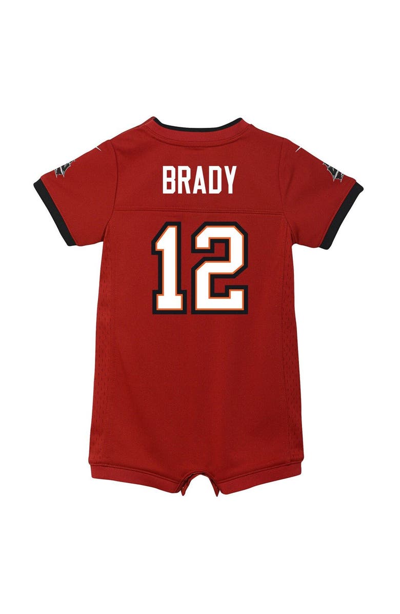 Nike Newborn & Infant Nike Tom Brady Red Tampa Bay Buccaneers Game Romper Jersey, Alternate, color, 