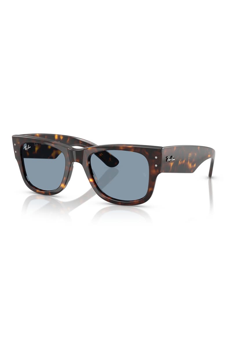51mm Square Sunglasses, Alternate, color, HAVANA / BLUE