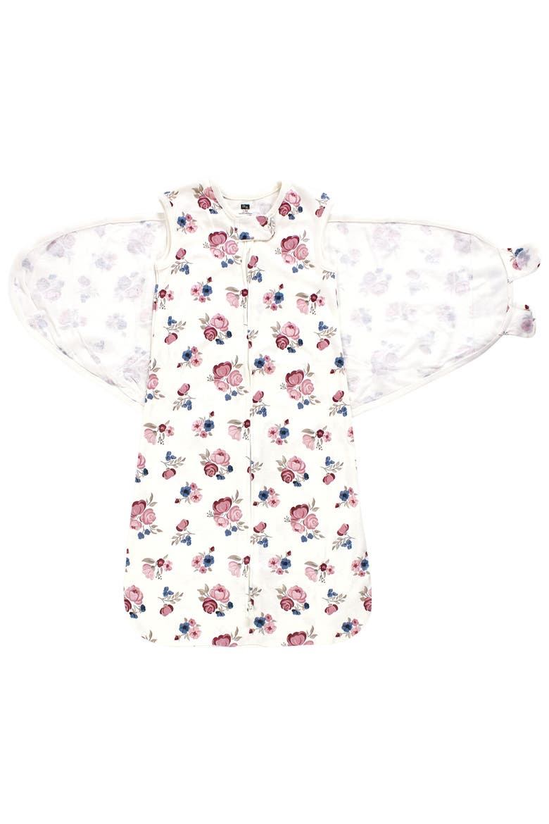 Swaddle-to-Sack Sleeper, Alternate, color, Dusty Rose Floral