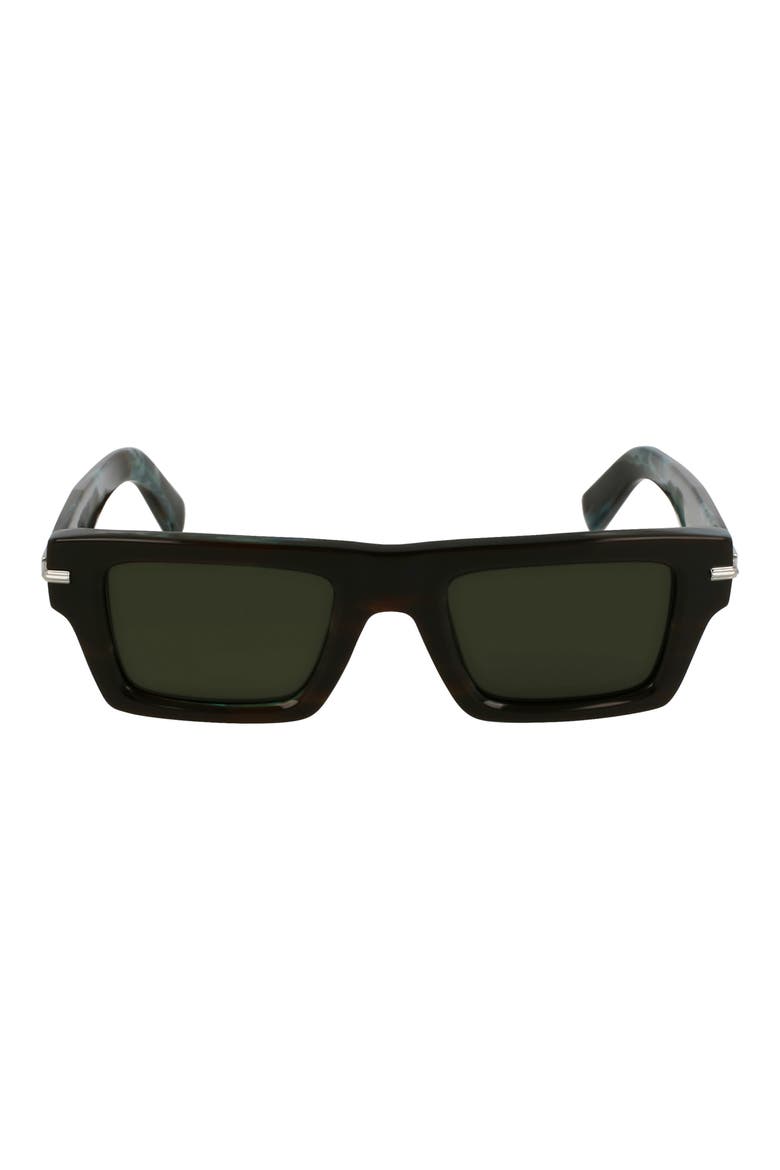 Prisma 50mm Rectangular Sunglasses, Main, color, STRIPED KHAKI