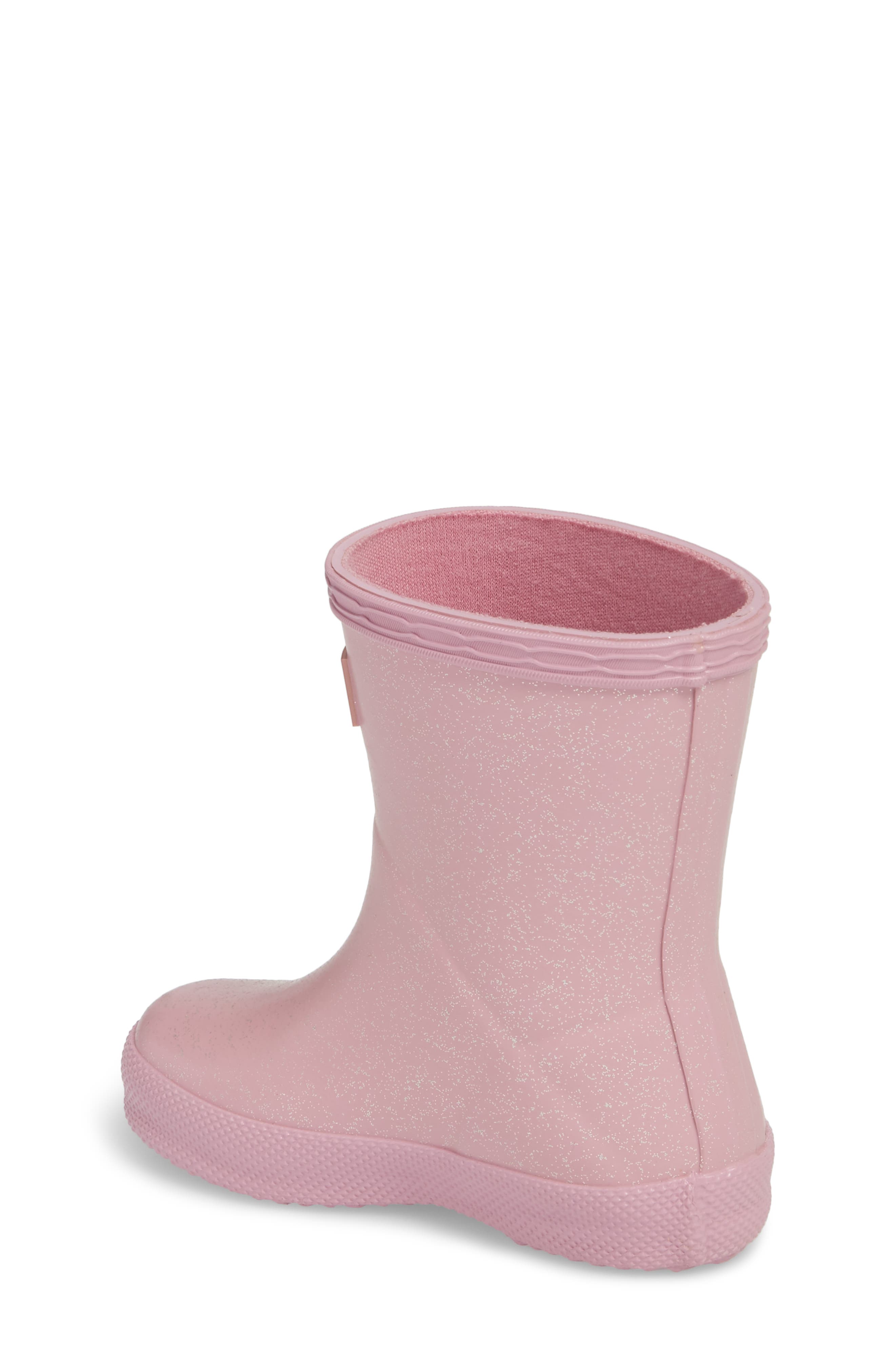 'First Classic' Glitter Rain Boot, Alternate, color, BLOSSOM