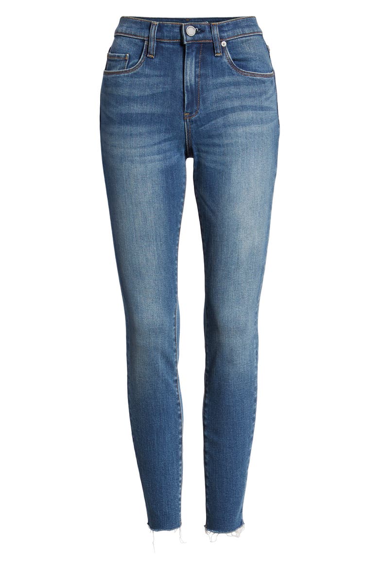 The Great Jones Raw Hem Skinny Jeans, Alternate, color, ONE SHADE UP MED WASH