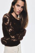 H&M Crochet-look Cardigan