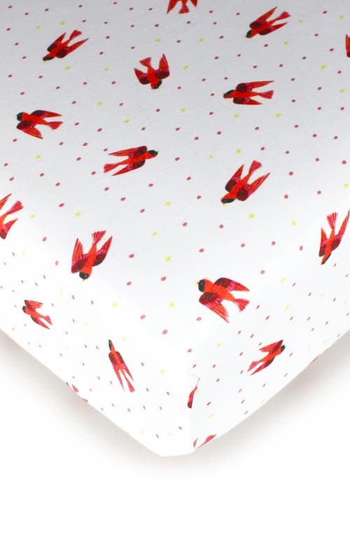 L'OVEDBABY L'OVEDBABY X THE VERY HUNGRY CATERPILLAR PRINT FITTED ORGANIC COTTON CRIB SHEET