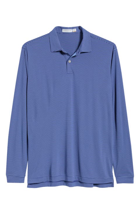 Featherweight Park Stripe Long Sleeve Performance Polo