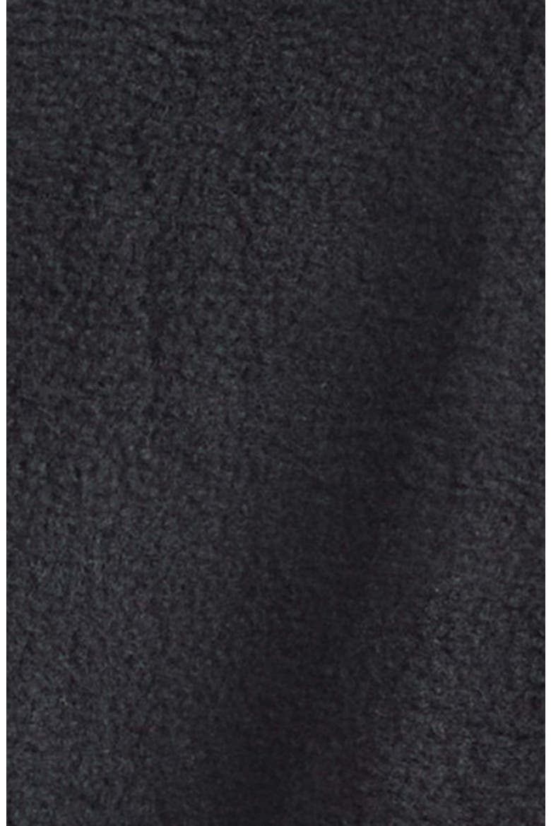 Caspen Mixed Media Crop Fleece Vest, Alternate, color, BLACK