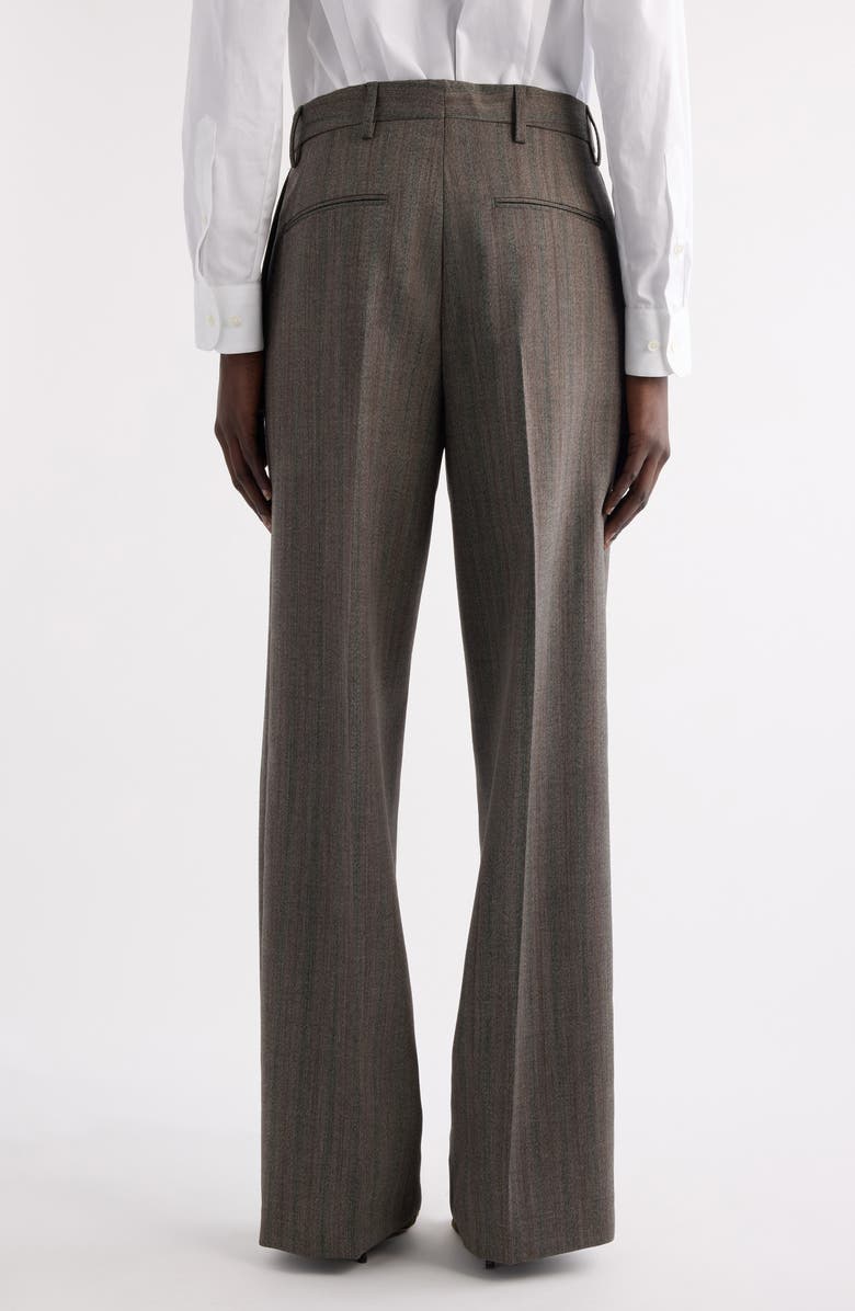 Dries Van Noten Portias Pleated Wool Pants, Alternate, color, Grey Melange