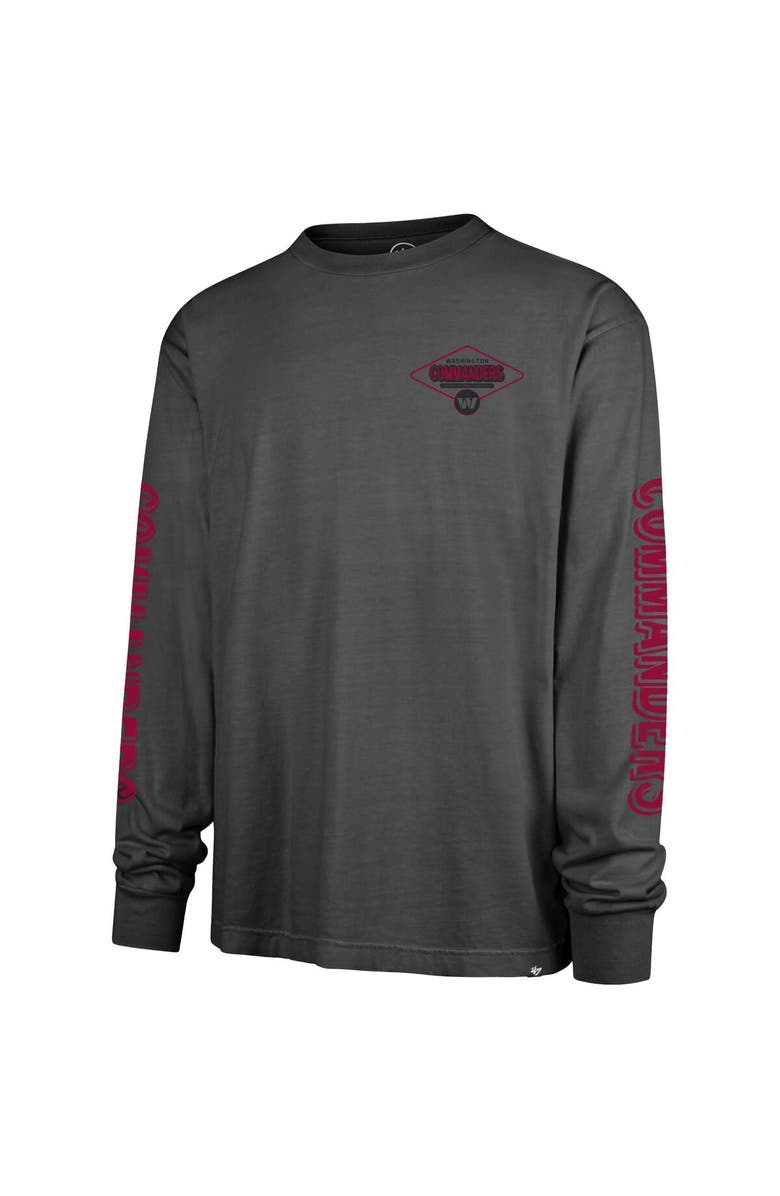 '47 Men's '47 Black Washington Commanders Cairn Ravine Foundation Long Sleeve T-Shirt, Alternate, color, Charcoal