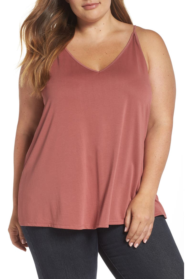 Double V Swing Camisole, Main, color, PINK MAUVE