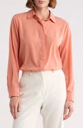 T Tahari Hidden Placket Long Sleeve Shirt