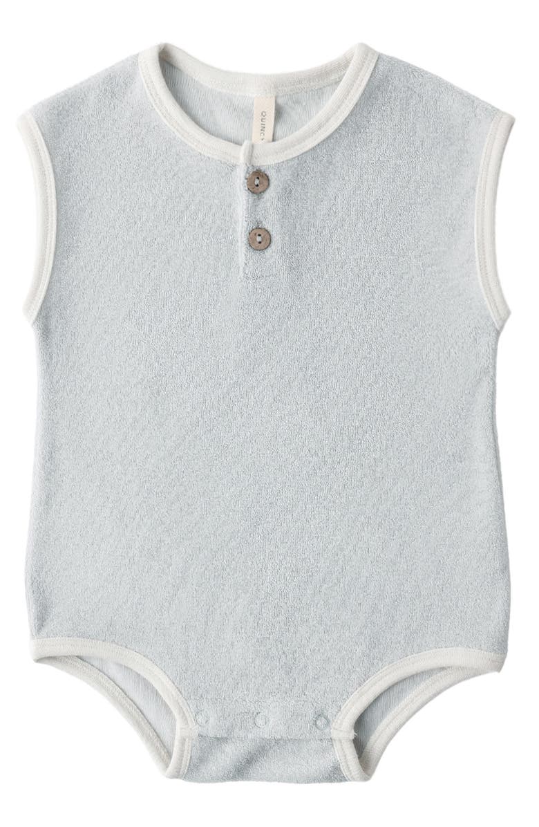 QUINCY MAE Terry Cloth Romper, Main, color, Sky