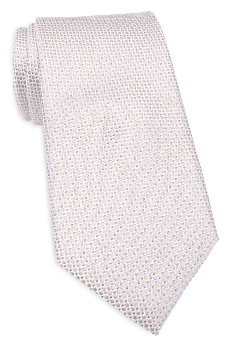 Textured Neat Silk Tie, Main, color, TAN