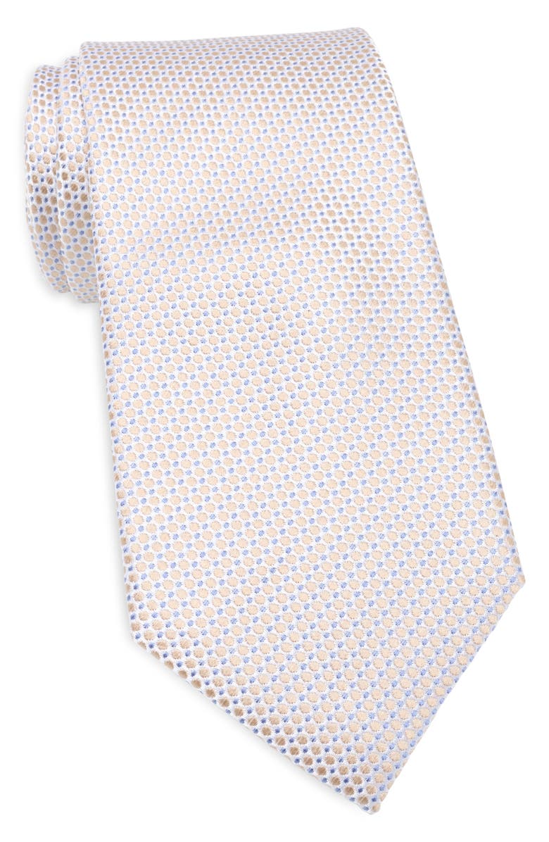 Duchamp Textured Neat Silk Tie, Main, color, Tan