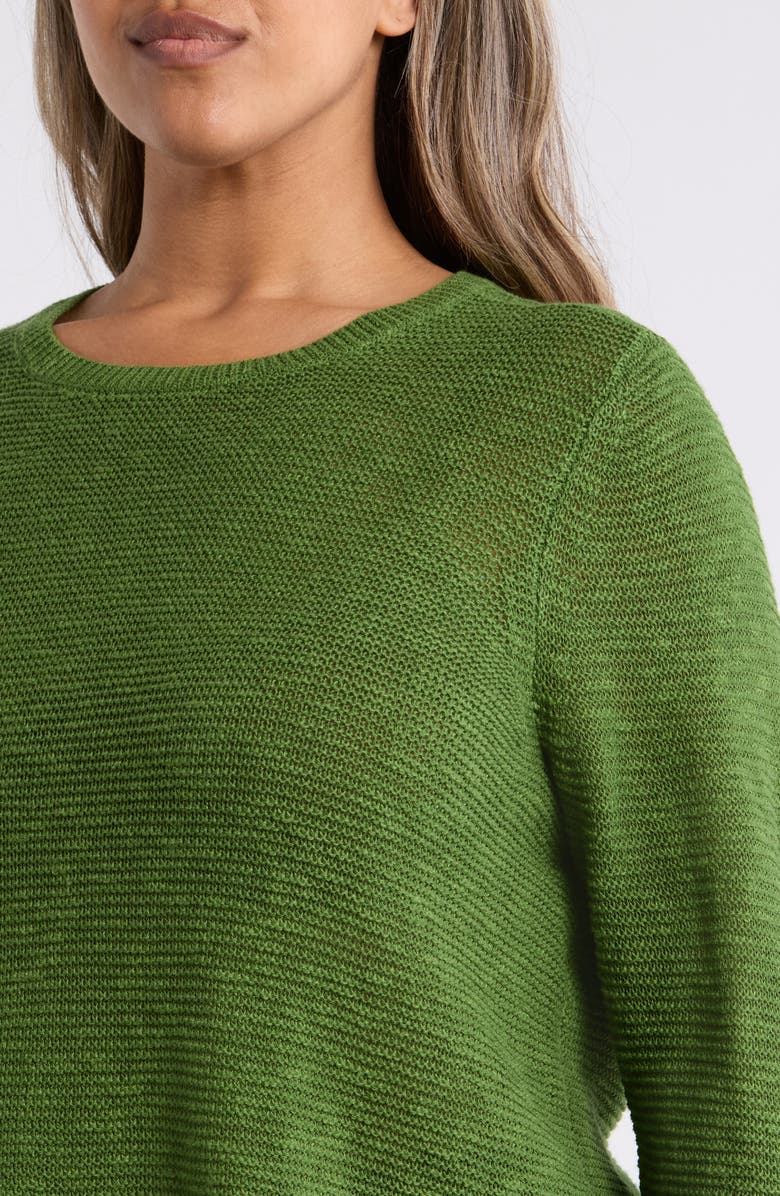 Eileen Fisher Organic Linen & Organic Cotton Crewneck Sweater, Alternate, color, Field