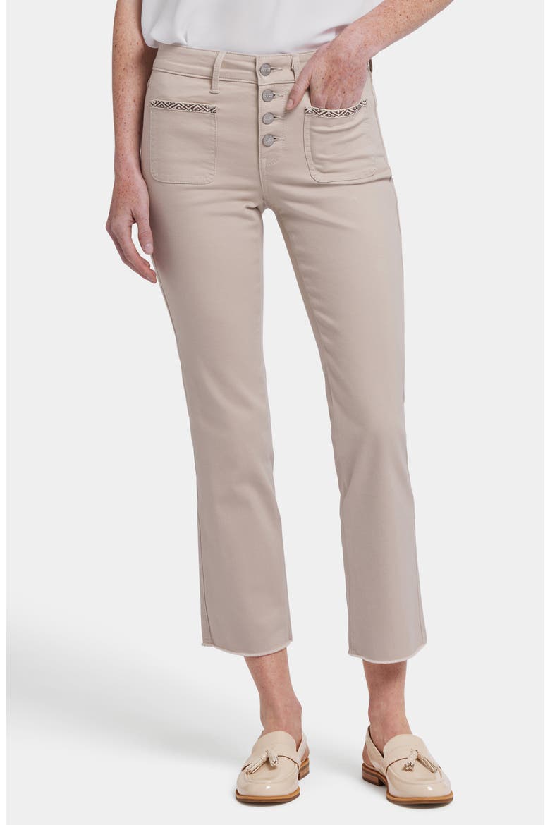 Marilyn High Waist Geo Tape Pocket Detail Ankle Jeans, Main, color, FEATHER