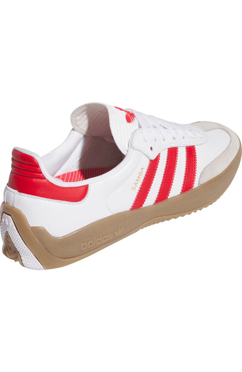 adidas Puig Samba Skateboard Sneaker, Alternate, color, White/Red/ Gum