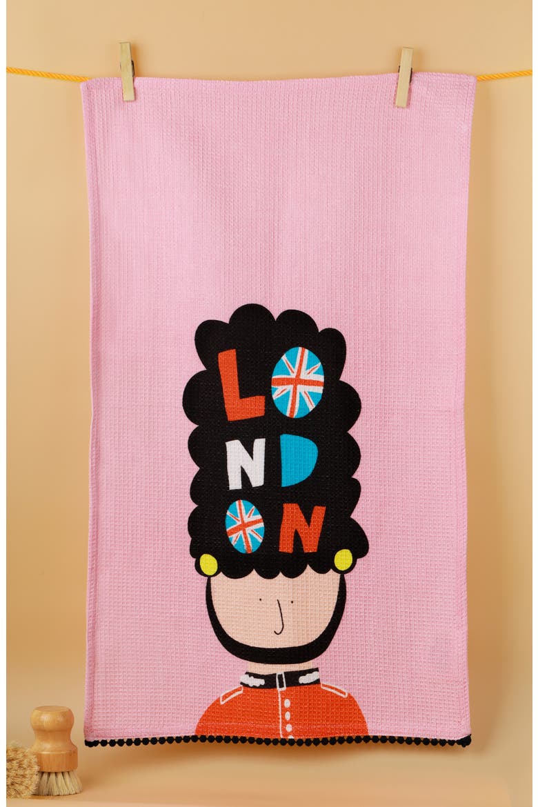 London Calling Set of 3 Kitchen Towels, Alternate, color, RED/ WHITE/ BLUE/ BLACK