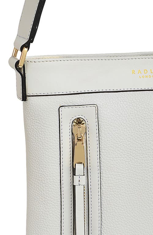 Radley London Zippy Small Ziptop Leather Crossbody Bag In Bright White