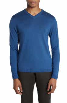 Jack Victor Ramezay Wool Blend V-Neck Sweater